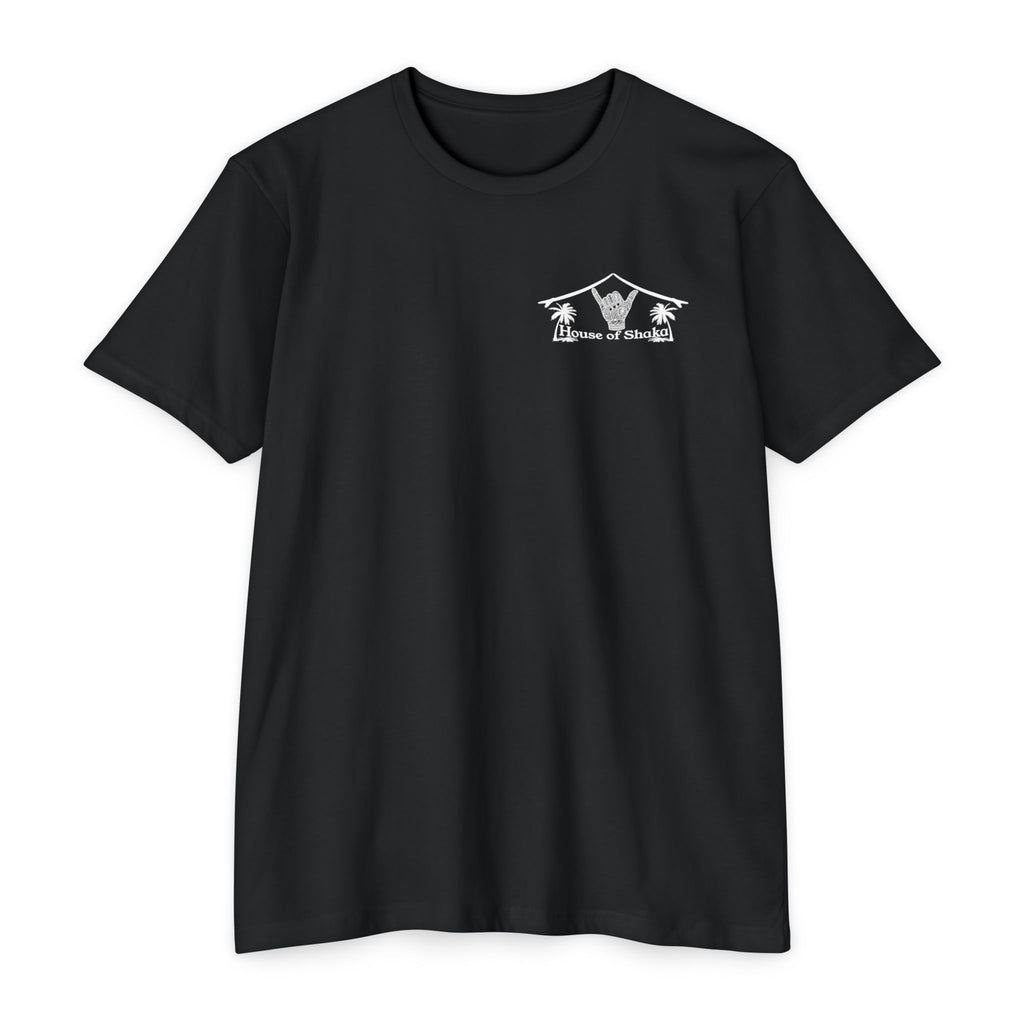 Genesis Surf T-Shirt — "God Drawing the Wave" Spiritual Surf Art