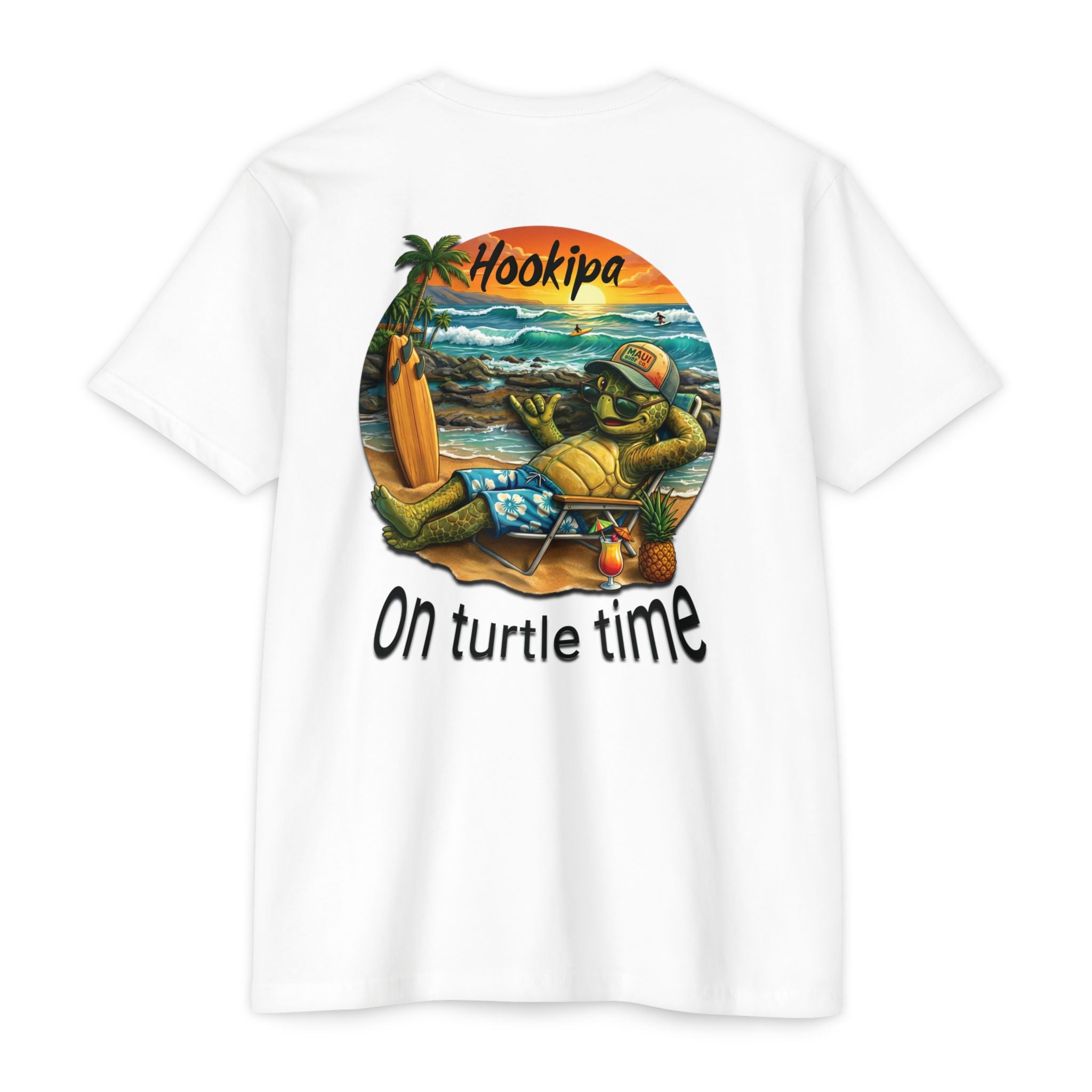 Hookipa 'On Turtle Time' Beach Turtle T-Shirt