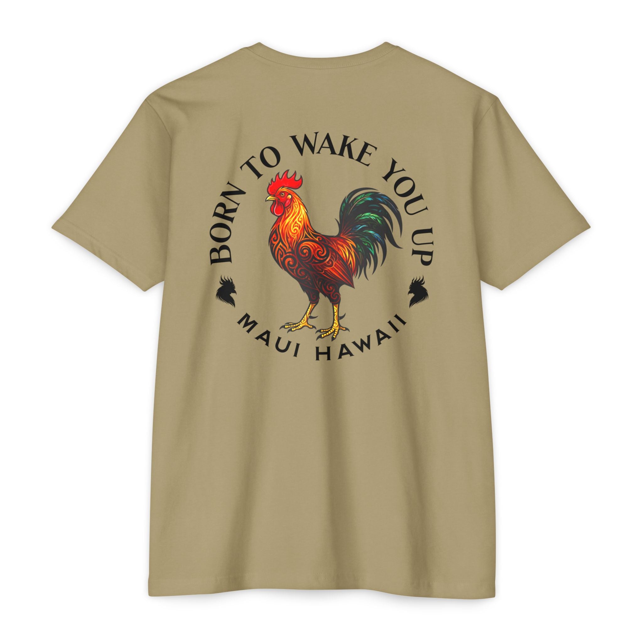 Rooster colorful 'Born to Wake You Up' T-Shirt — Maui Hawaii Graphic Tee