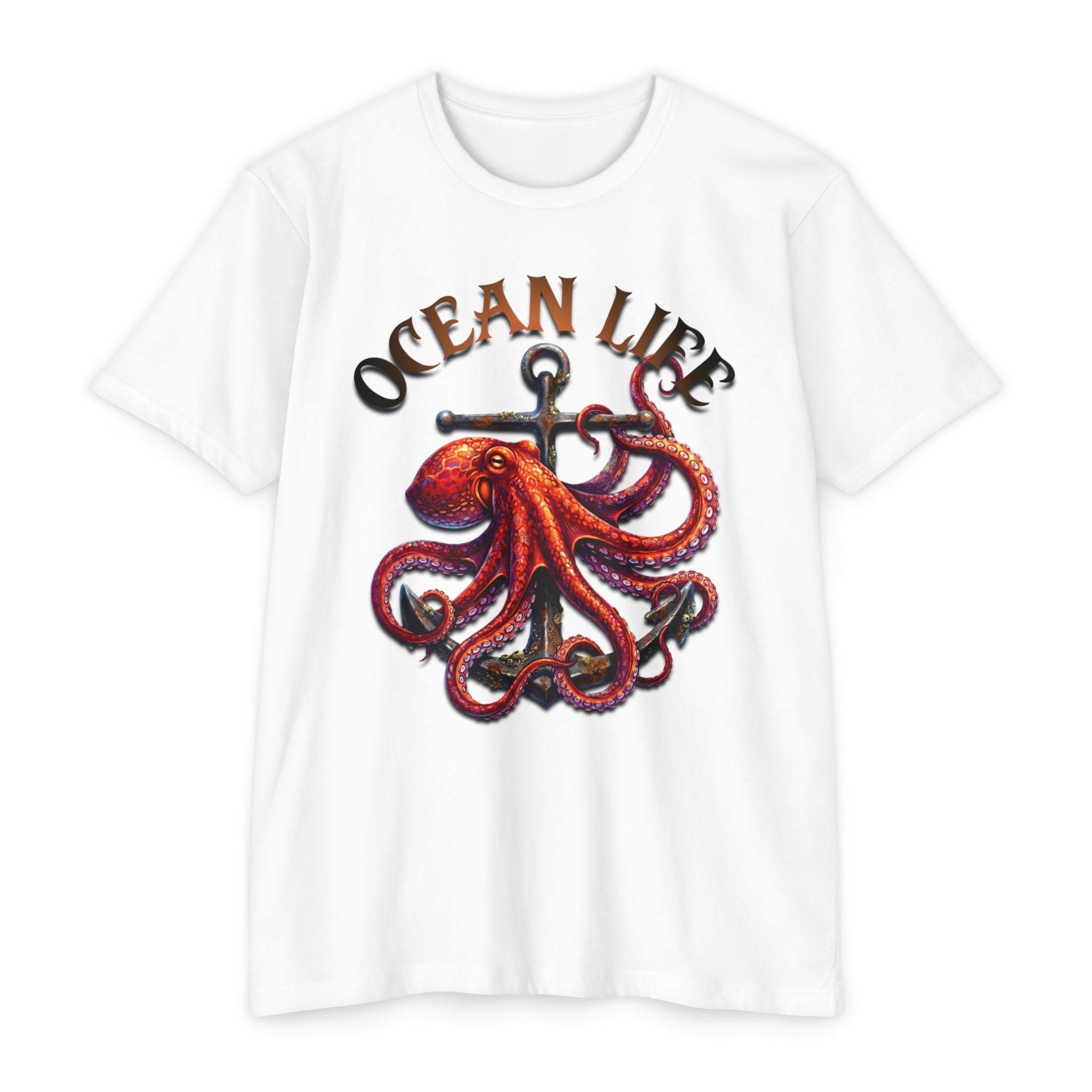 Ocean Life Octopus T-Shirt — Nautical Anchor Graphic Tee