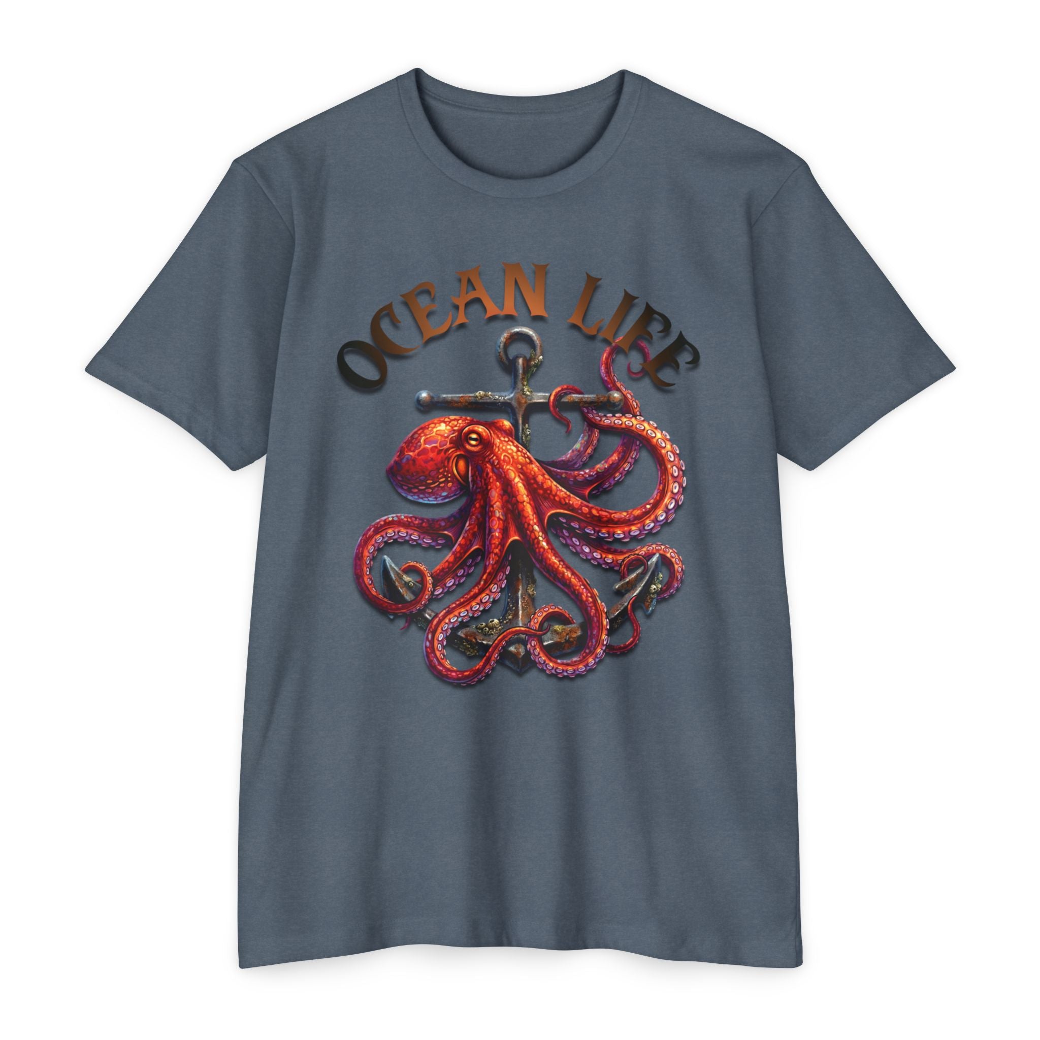 Ocean Life Octopus T-Shirt — Nautical Anchor Graphic Tee